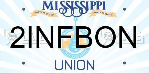 2INFBON Mississippi License Plate