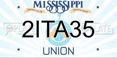 2ITA35 Mississippi License Plate