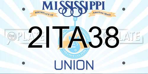 2ITA38 Mississippi License Plate