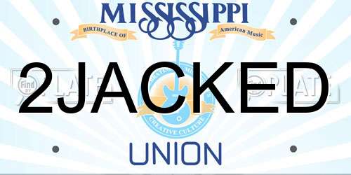 2JACKED Mississippi License Plate