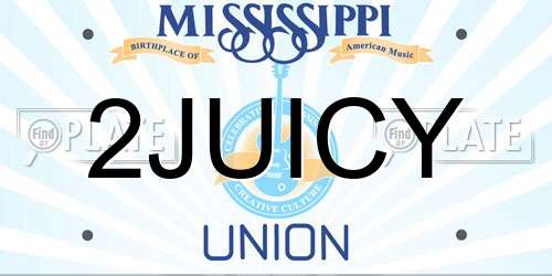 2JUICY Mississippi License Plate