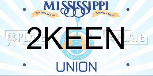 2KEEN Mississippi License Plate