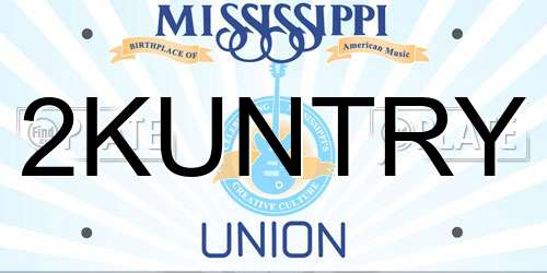 2KUNTRY Mississippi License Plate