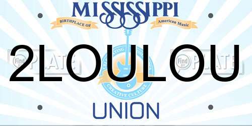 2LOULOU Mississippi License Plate