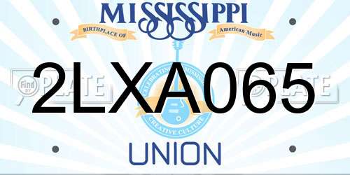 2LXA065 Mississippi License Plate