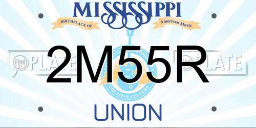 2M55R Mississippi License Plate