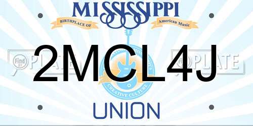 2MCL4J Mississippi License Plate