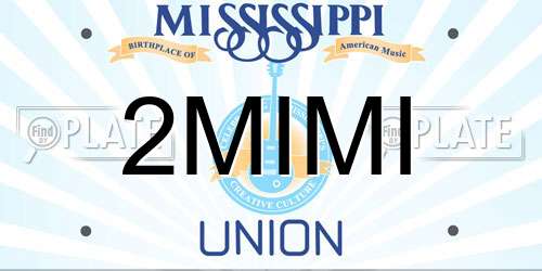 2MIMI Mississippi License Plate