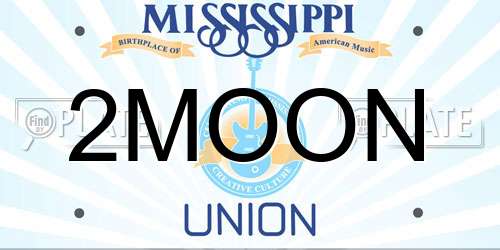 2MOON Mississippi License Plate