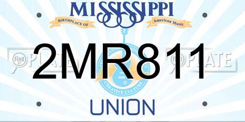 2MR811 Mississippi License Plate