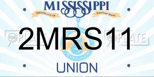 2MRS11 Mississippi License Plate