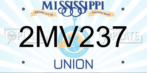 2MV237 Mississippi License Plate