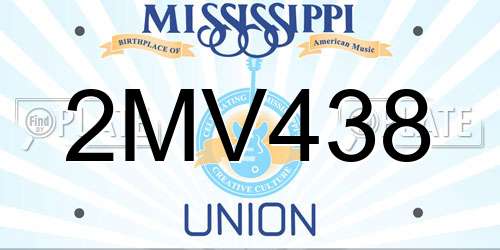 2MV438 Mississippi License Plate
