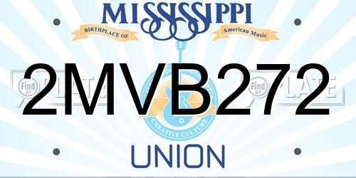 2MVB272 Mississippi License Plate