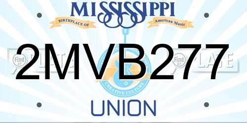 2MVB277 Mississippi License Plate