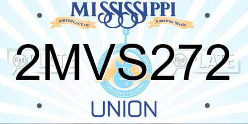 2MVS272 Mississippi License Plate