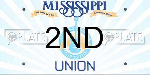 2ND Mississippi License Plate