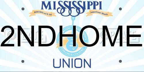 2NDHOME Mississippi License Plate