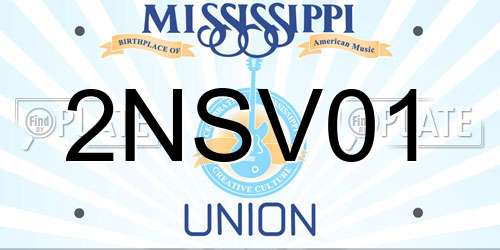 2NSV01 Mississippi License Plate