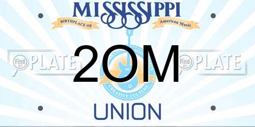2OM Mississippi License Plate