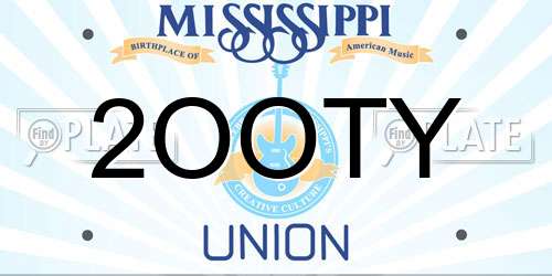 2OOTY Mississippi License Plate