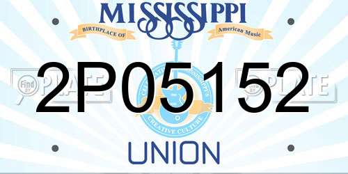 2P05152 Mississippi License Plate