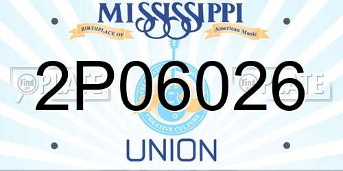2P06026 Mississippi License Plate