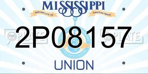 2P08157 Mississippi License Plate