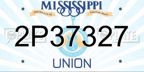2P37327 Mississippi License Plate