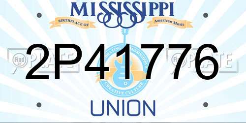 2P41776 Mississippi License Plate