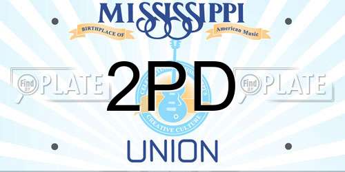 2PD Mississippi License Plate