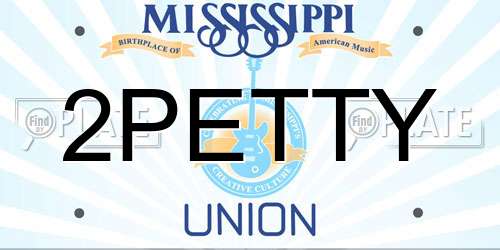 2PETTY Mississippi License Plate