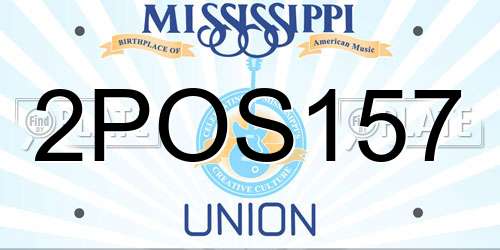 2POS157 Mississippi License Plate
