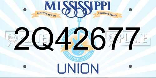 2Q42677 Mississippi License Plate