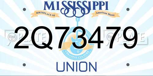 2Q73479 Mississippi License Plate