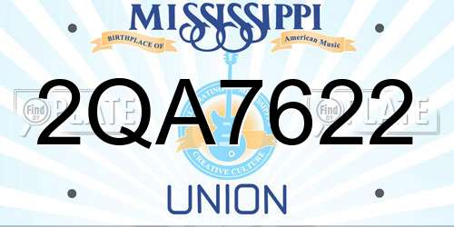 2QA7622 Mississippi License Plate