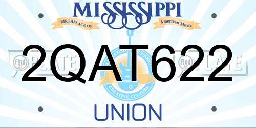 2QAT622 Mississippi License Plate