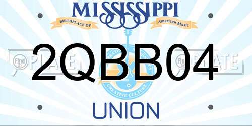2QBB04 Mississippi License Plate