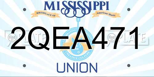 2QEA471 Mississippi License Plate