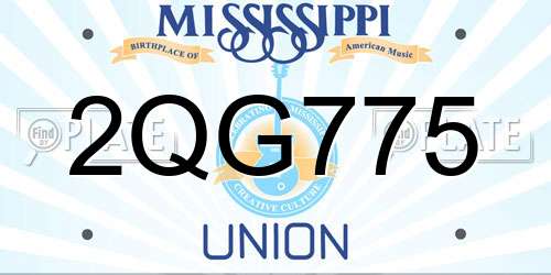 2QG775 Mississippi License Plate