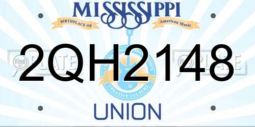 2QH2148 Mississippi License Plate