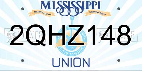 2QHZ148 Mississippi License Plate
