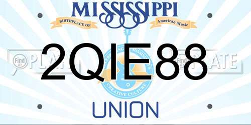 2QIE88 Mississippi License Plate