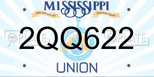 2QQ622 Mississippi License Plate