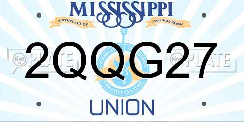 2QQG27 Mississippi License Plate