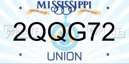 2QQG72 Mississippi License Plate