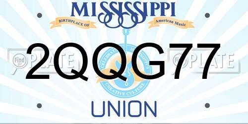 2QQG77 Mississippi License Plate