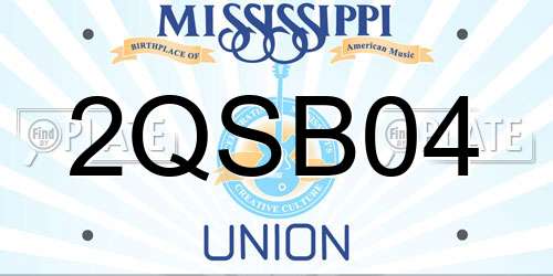 2QSB04 Mississippi License Plate