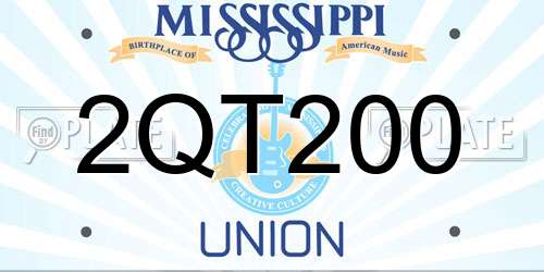2QT200 Mississippi License Plate