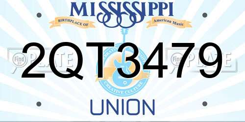 2QT3479 Mississippi License Plate